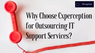 Why Choose CXPerception for Outsourcing IT Support Services