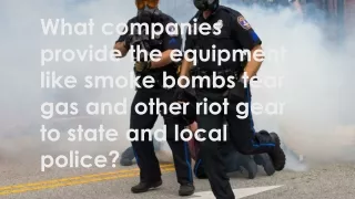 What companies provide the equipment like smoke bombs