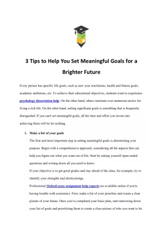3 tips to help you set meaningful goals for a