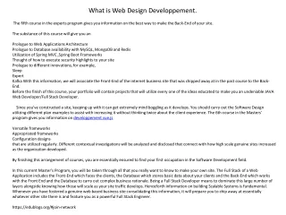 what is web design developpement