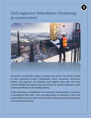 civil engineers oxfordshire partnering