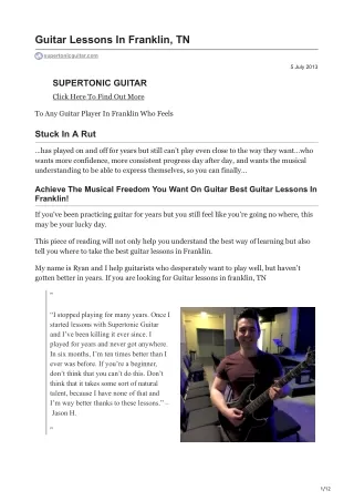 guitar lessons in franklin tn