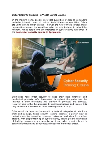 Cyber security training in Bangalore|Ehack Academy
