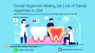 Get Recently Updated Contact List of Dental Hygienist