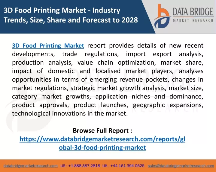 3d food printing market industry trends size