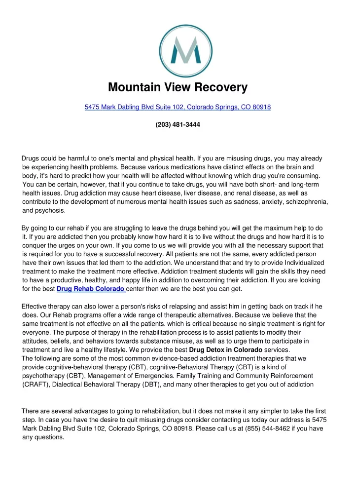 mountain view recovery 5475 mark dabling blvd