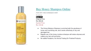 Honey Shampoo for Dry & Damaged Hair - Godrej Professional