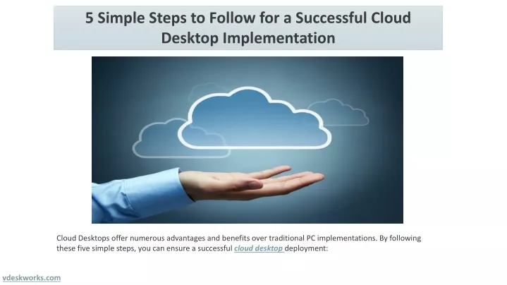 5 simple steps to follow for a successful cloud