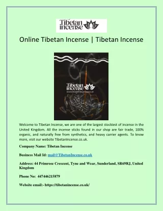 Online Tibetan Incense | Tibetan Incense