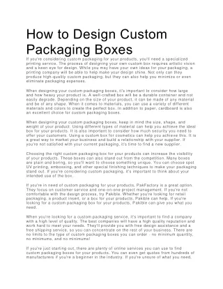 How to Design Custom Packaging Boxes