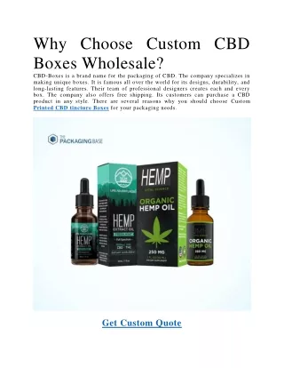 Why Choose Custom CBD Boxes Wholesale.docx