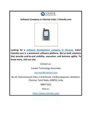 Software Company in Chennai India | Ctaindia.com