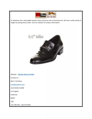Shop Elevator Shoes for Men  Jotashoes.com
