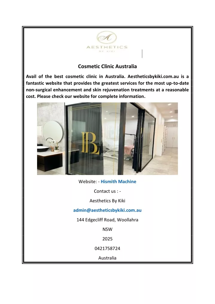 cosmetic clinic australia