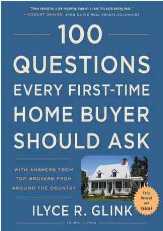 Kindle books 100 Questions Every First-Time Home Buyer Should Ask: 4th Edition full pages