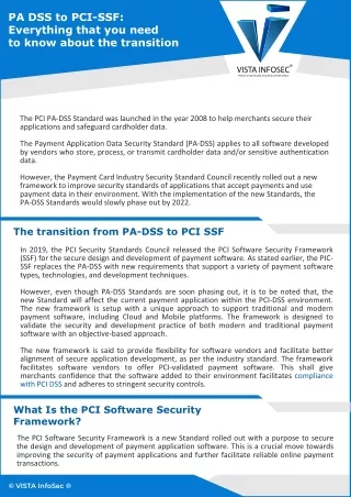 PA DSS to PCI SSF: Everything that you need to know about the transition