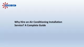Why Hire an Air Conditioning Installation Service A Complete Guide