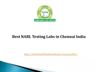 Top NABL Testing Labs in Chennai at India