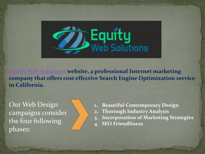 equity web solutions website a professional