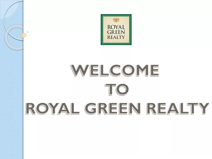 welcome to royal green realty