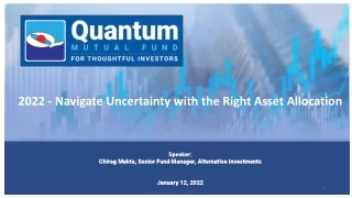 2022 Navigate Uncertainty with the Right Asset Allocation