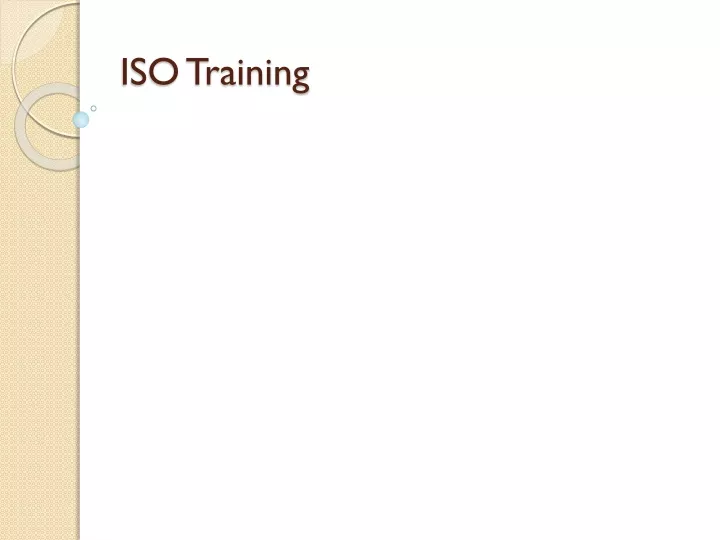 iso training