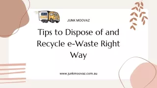 E-Waste Recycling Services in Melbourne - Junk Moovaz