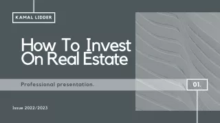 Kamal Lidder speaks on How To Invest On Real Estate