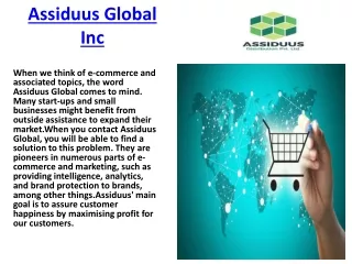 Global Distribution Services - Assiduus Global Inc
