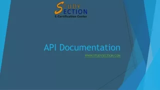 API Documentation - StudySection
