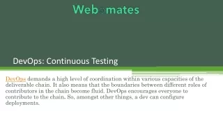devops continuous testing