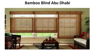 bamboo blind abu dhabi