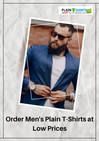 Order Men's Plain T-Shirts at Low Prices