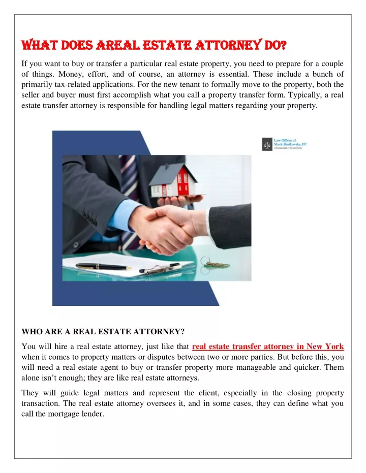what does areal estate attorney do what does