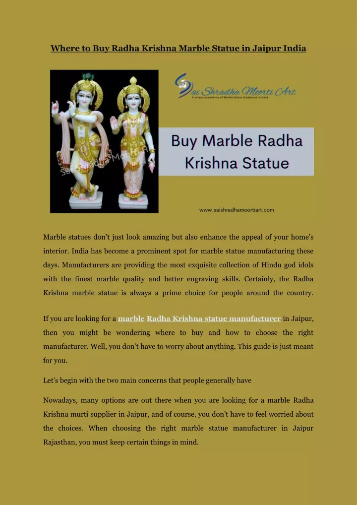 where to buy radha krishna marble statue