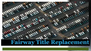 Checkout For Replace a Lost Vehicle Title Online