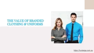 the value of branded clothing uniforms