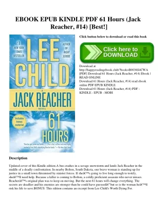 EBOOK EPUB KINDLE PDF 61 Hours (Jack Reacher  #14) [Best!]