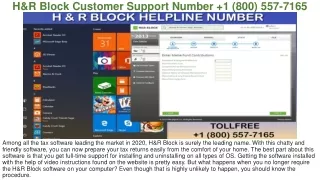 h r block customer support number 1 800 557 7165