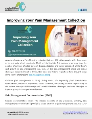 improving your pain management collection