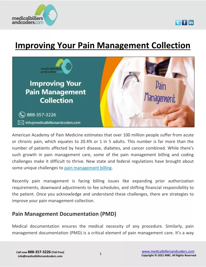 improving your pain management collection