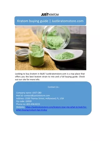 kratom buying guide justkratomstore com
