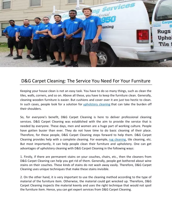 d g carpet cleaning the service you need for your