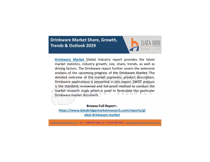 drinkware market share growth trends outlook 2029