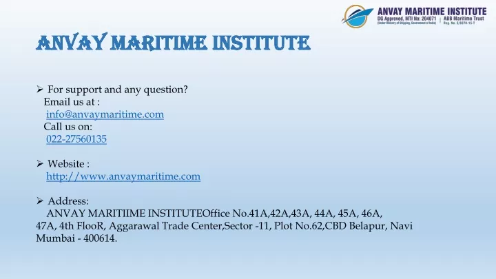 anvay maritime institute