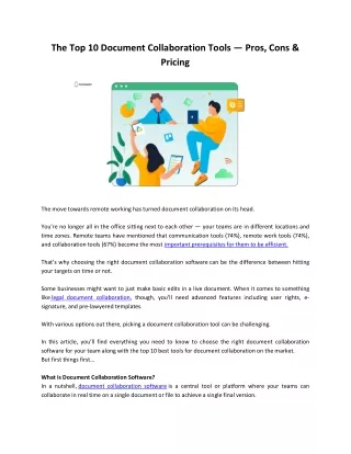 the top 10 document collaboration tools pros cons
