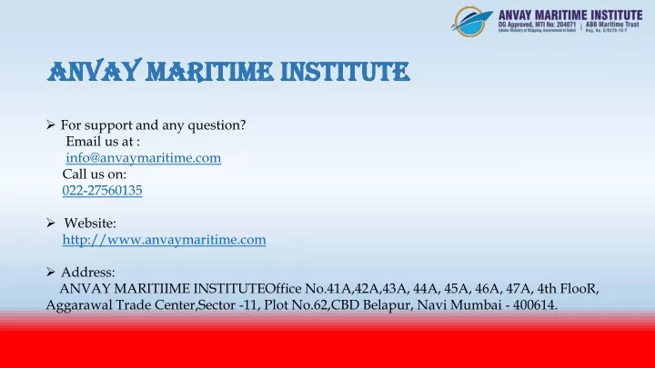 anvay maritime institute