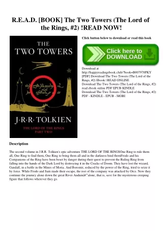 R.E.A.D. [BOOK] The Two Towers (The Lord of the Rings  #2) !READ NOW!