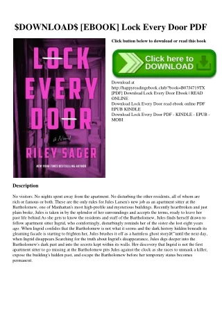 $DOWNLOAD$ [EBOOK] Lock Every Door PDF