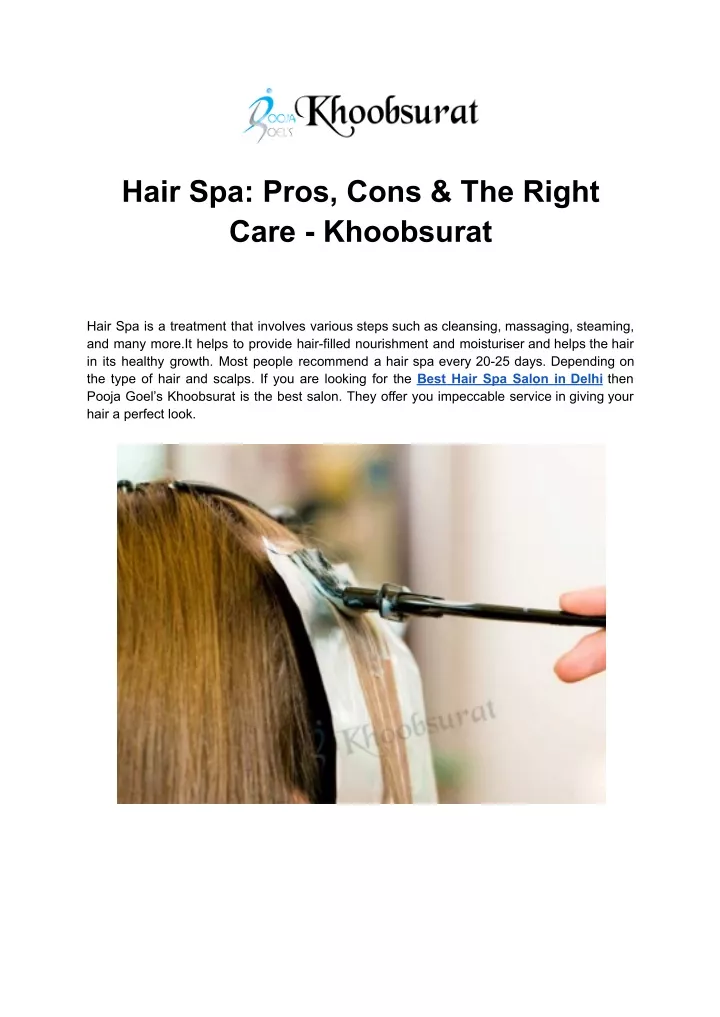 hair spa pros cons the right care khoobsurat